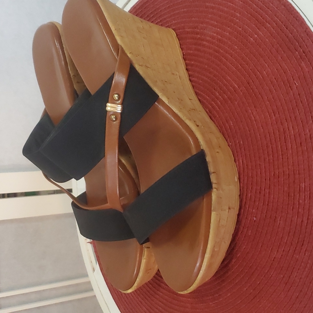 Italian Shoemaker Wedge Cork Platform Sandals
